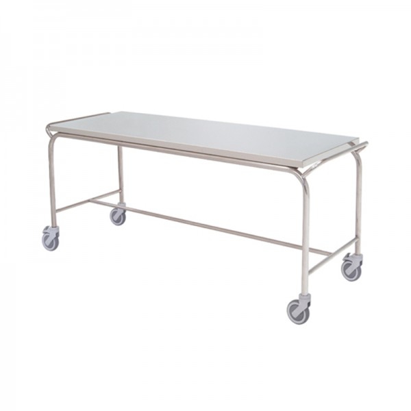 Carcass transfer trolley: Stainless steel structure and two pushers